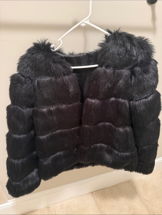 Jackets & Blazers - Black Faux Fur Jacket - Women